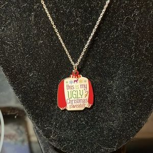New Christmas this is my ugly sweater necklace with charm and chain 16 to 18”